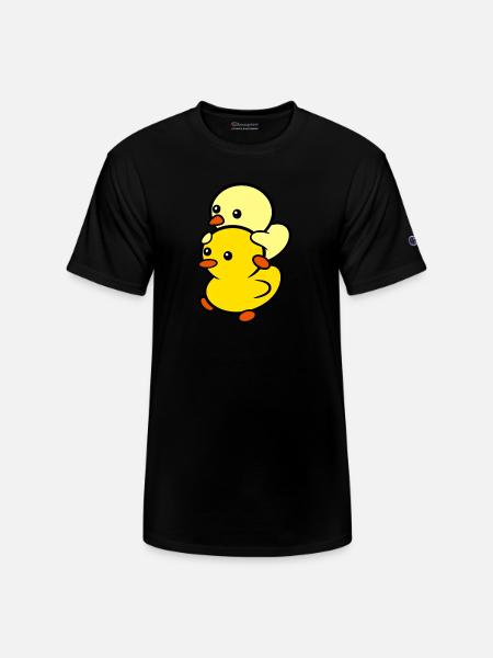Duckie and Duck - Champion Unisex T-Shirt - black