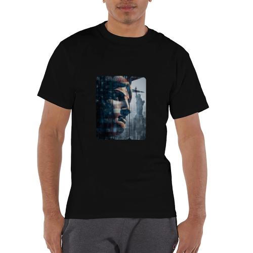 USA: Liberty in Three Visions - Champion Unisex T-Shirt