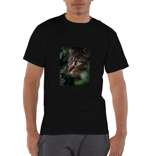 Tabby Cat Jungle Eyes Design - Champion Unisex T-Shirt