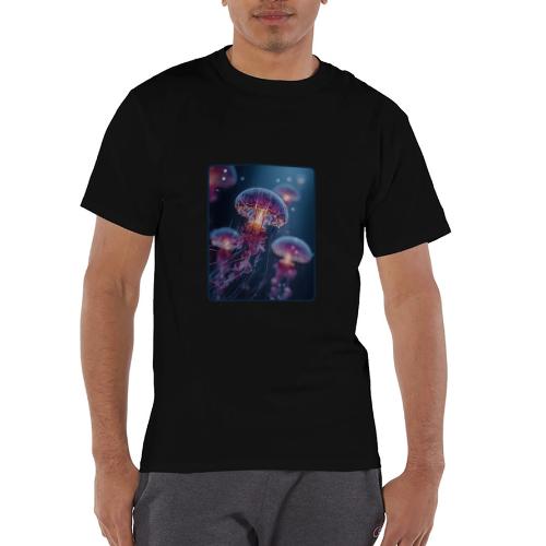 Glowing Jellyfish Deep Sea Design - Champion Unisex T-Shirt