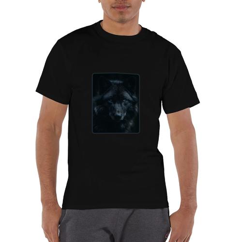 Black Wolf Intense Eyes Portrait Design - Champion Unisex T-Shirt