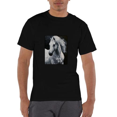 White Horse Oil Painting Design - Champion Unisex T-Shirt