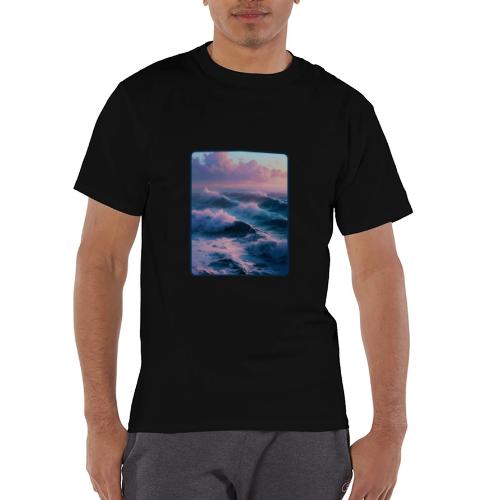 Dreamy Pastel Ocean Sunset Art - Champion Unisex T-Shirt