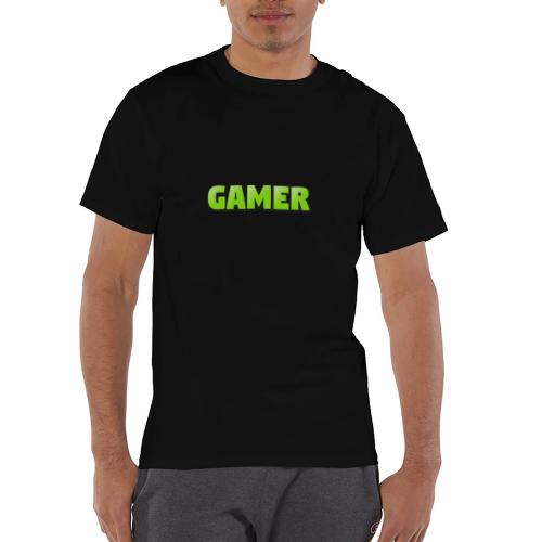 Gamer Neon Green Gaming Logo Design - Champion Unisex T-Shirt