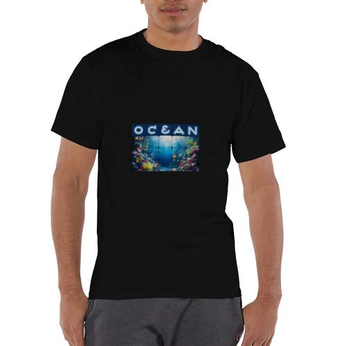 Ocean: Neon Reef Glow - Champion Unisex T-Shirt