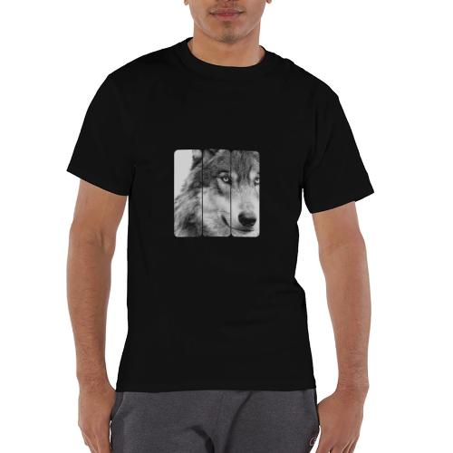 Wolf Face Triptych: Silent Alpha - Champion Unisex T-Shirt