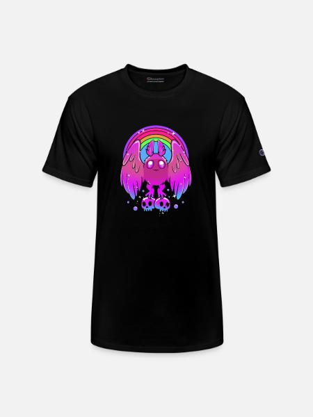 Pastel Gothic Rainbow Mothman - Champion Unisex T-Shirt - black