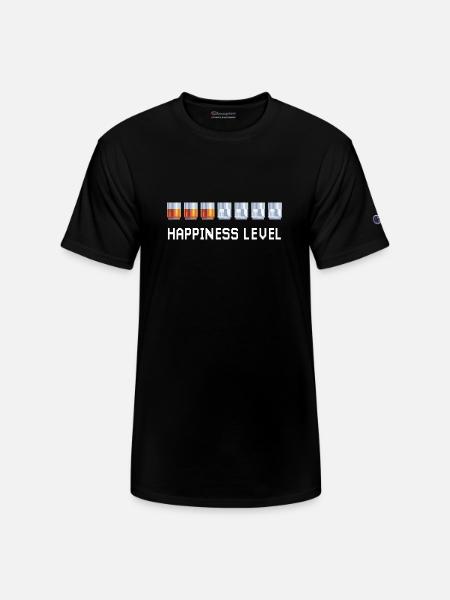HAPPINESS LEVEL - Champion Unisex T-Shirt - black