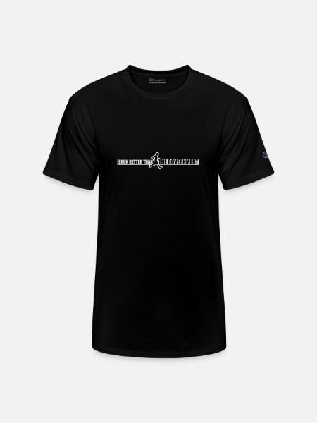 run better than government - Champion Unisex T-Shirt - black