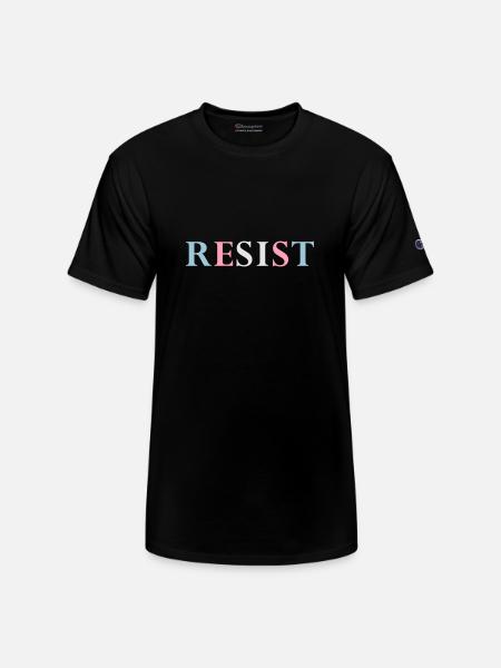 RESIST - Trans Trans - Champion Unisex T-Shirt - black