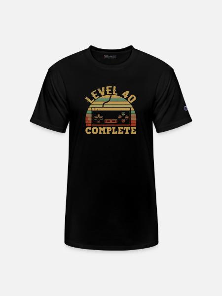 Level 40 - Champion Unisex T-Shirt - black