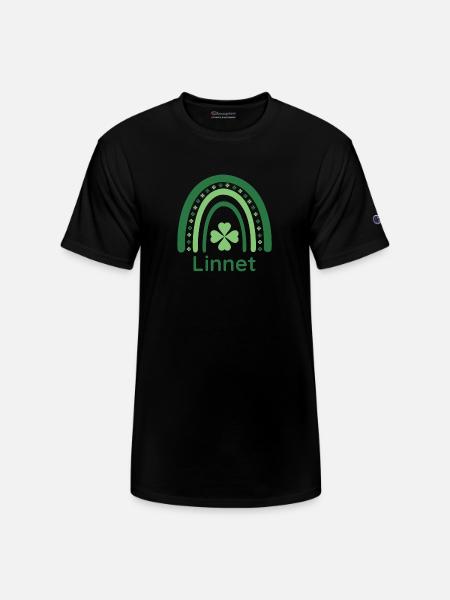 Linnet Clover Charm Boho Rainbow - Champion Unisex T-Shirt - black