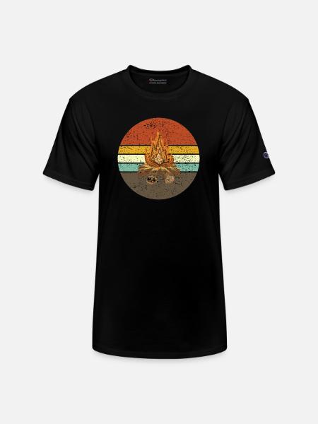 Campfire Retro - Champion Unisex T-Shirt - black