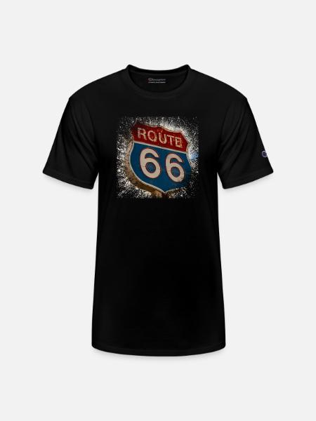 Route 66 - Champion Unisex T-Shirt - black