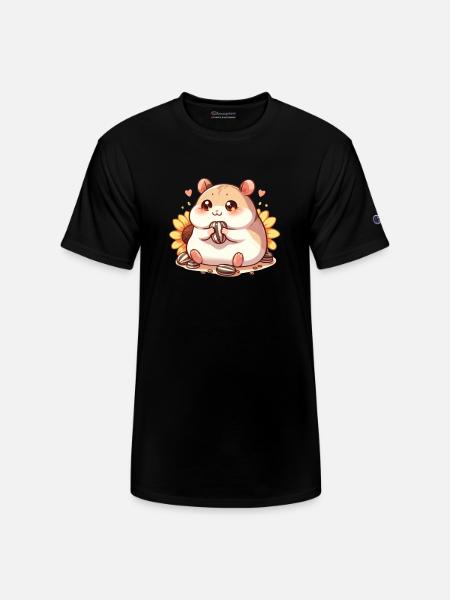 Sunflower Seeds & Hamsters - Champion Unisex T-Shirt - black
