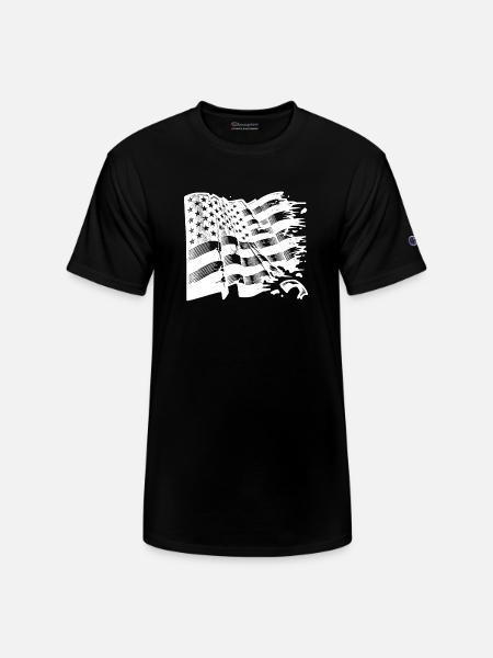 Usa Flagge Tattoo Style - Champion Unisex T-Shirt - black