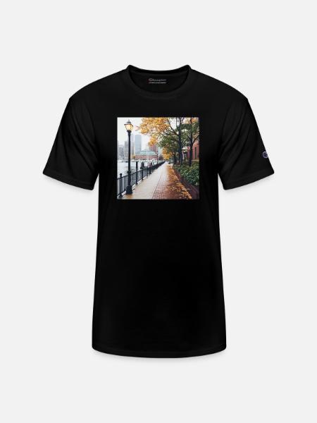 Boston, Massachusetts - Champion Unisex T-Shirt - black