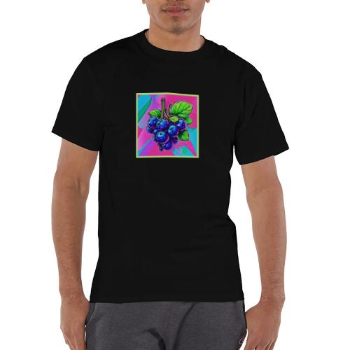 Vibrant Blueberry Artwork - Champion Unisex T-Shirt