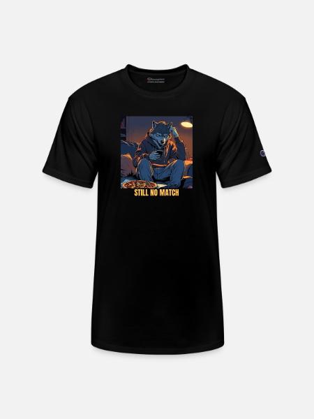 Lunar Swipe Blues - Champion Unisex T-Shirt - black