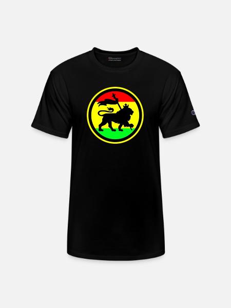 Rasta Lion - Champion Unisex T-Shirt - black