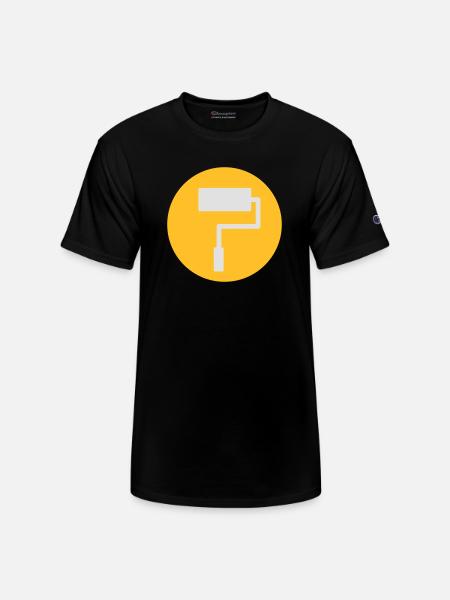 Paint Roller Symbol - Champion Unisex T-Shirt - black