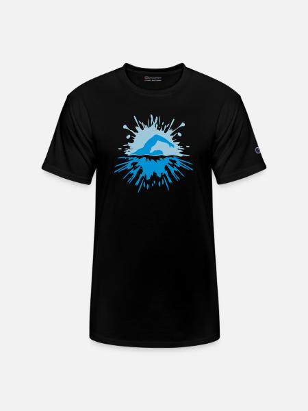 Blob Sport Swimmer - Champion Unisex T-Shirt - black