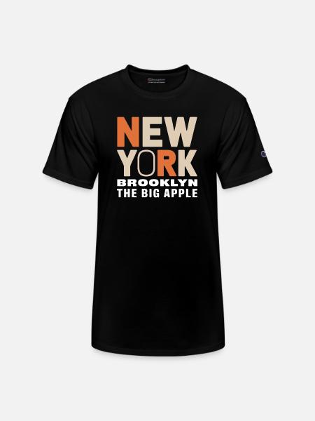 New York Brooklyn - The Big Apple Classic Design - Champion Unisex T-Shirt - black