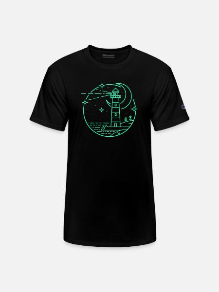 Light House - Champion Unisex T-Shirt - black