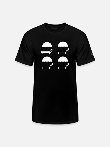 beach umbrella icon - Champion Unisex T-Shirt - black