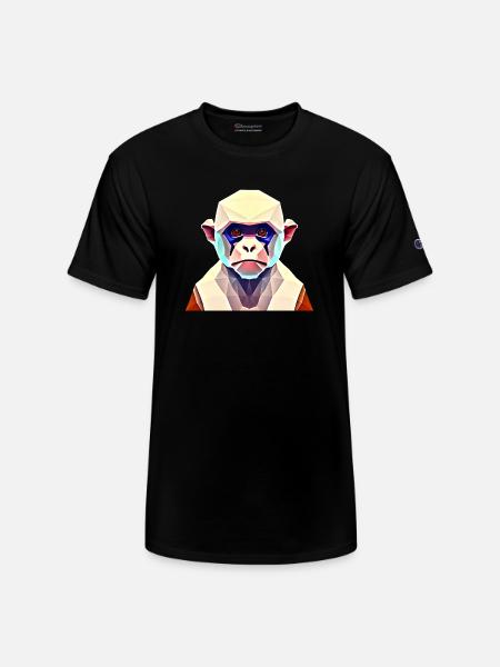 Polygon monkey - Champion Unisex T-Shirt - black
