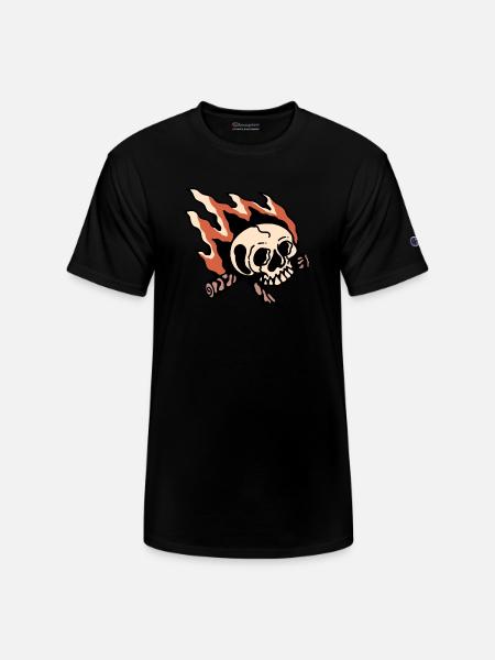 Skull Bonfire - Champion Unisex T-Shirt - black