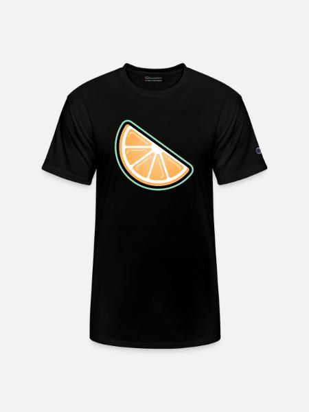 Orange Slice - Champion Unisex T-Shirt - black