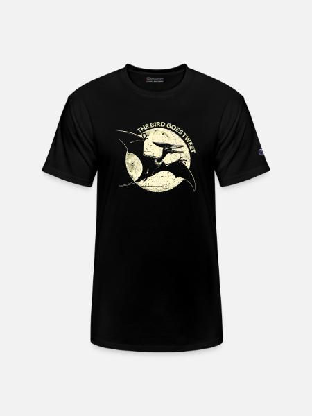 Bird Goes Tweet Premium - Champion Unisex T-Shirt - black