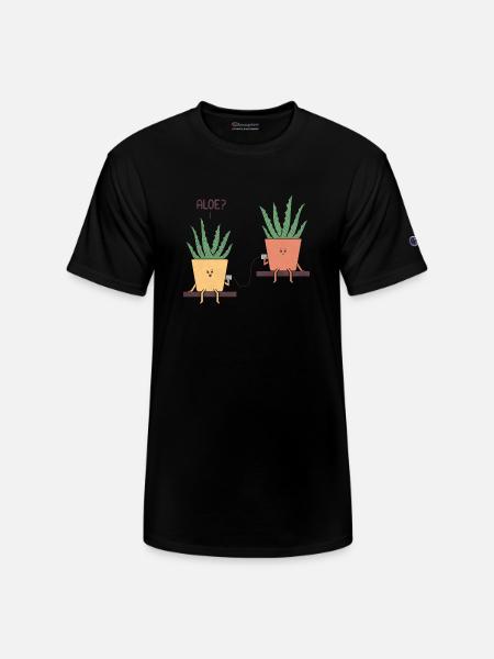 Aloe green - Champion Unisex T-Shirt - black