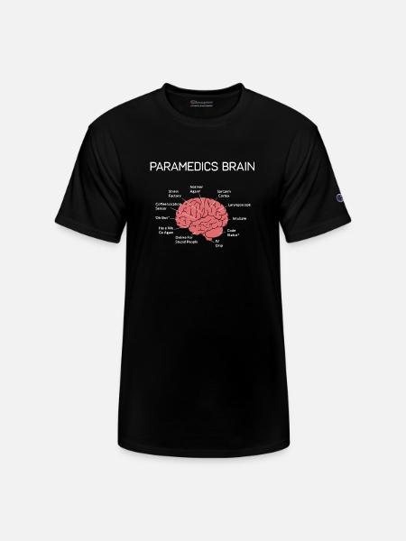 Paramedics Brain - Champion Unisex T-Shirt - black