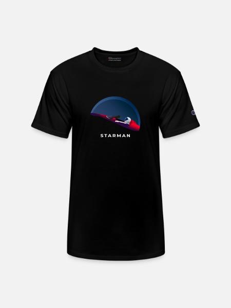 SpaceX Tesla Starman - Champion Unisex T-Shirt - black