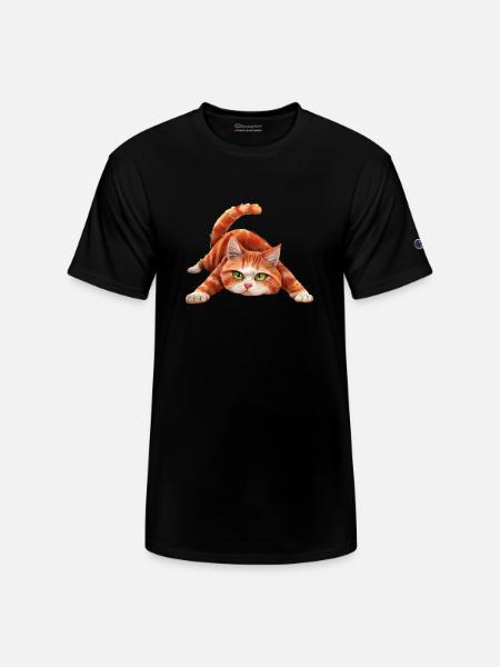 Funny Cat - Champion Unisex T-Shirt - black