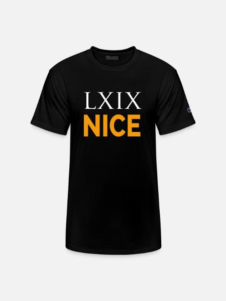 LXIX in latin - Champion Unisex T-Shirt - black