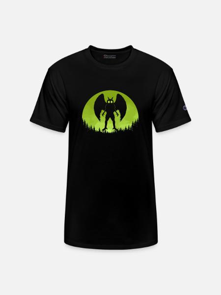 Mothman Moon - Champion Unisex T-Shirt - black