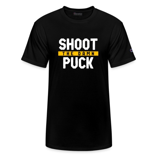 Shoot the Damn Puck - Champion Unisex T-Shirt
