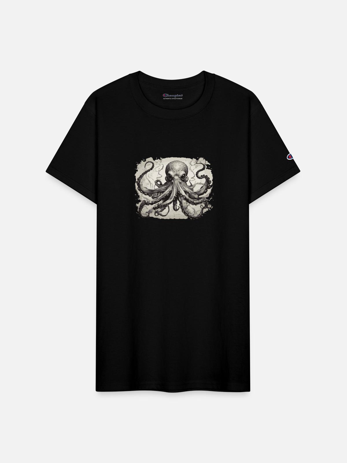 octopus1 - Champion Unisex T-Shirt - black - Front