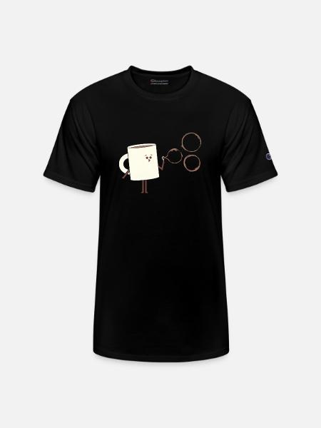 Coffee Bubbles - Champion Unisex T-Shirt - black