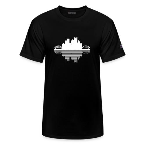 Pittsburgh Skyline Reflection - Champion Unisex T-Shirt