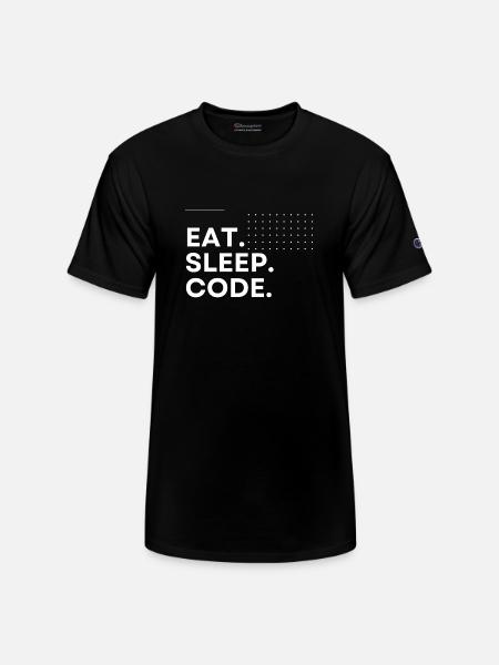 Eat Sleep Code - Champion Unisex T-Shirt - black