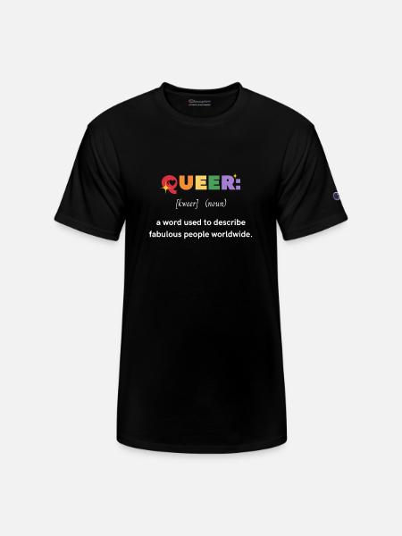 queer - Champion Unisex T-Shirt - black