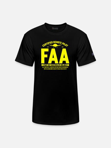 Certified Remote Pilot Faa - Champion Unisex T-Shirt - black