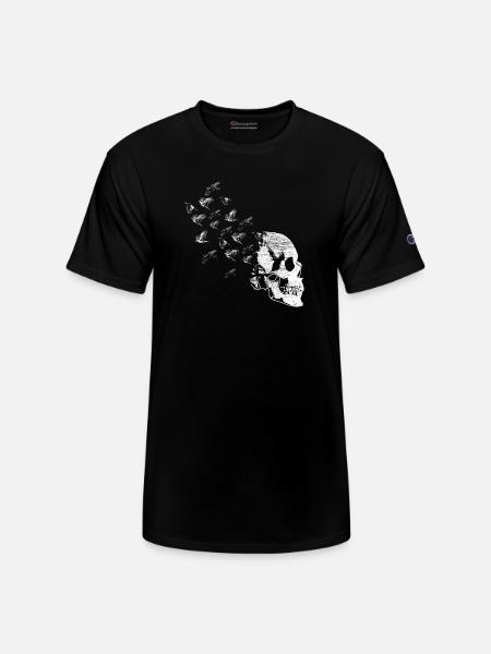 Raven odin birds - Champion Unisex T-Shirt - black