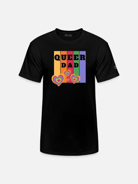 Queer Dad - Champion Unisex T-Shirt - black