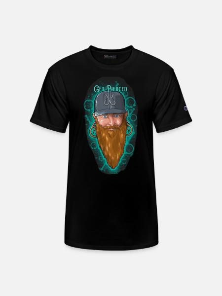 "Get Pierced" - Champion Unisex T-Shirt - black