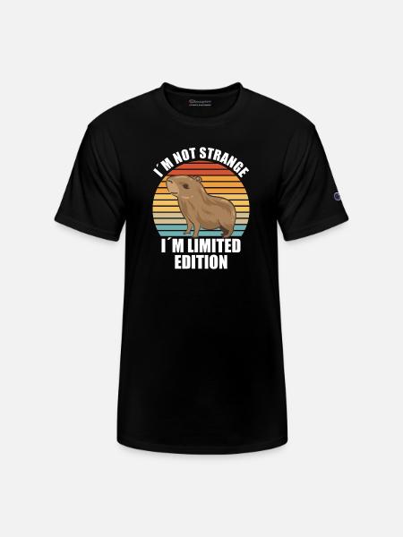 Capybara zoo animal design - Champion Unisex T-Shirt - black